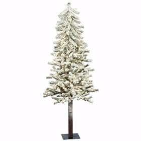 5' Flocked Alpine Pre-Lit Tree