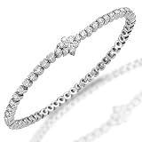 18 Kt White Gold Diamond Handwoven Bangle Bracelet