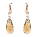 Rose Gold over Sterling Silver Champagne Glass Briolette with CZ Post Earring