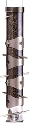 Droll Yankees TH3 16-Inch Polished Pewter Bird Feeder for Nyjer (Thistle) Seed