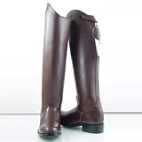 MB3 Ladies Women Mounted Police Patrol Horse Back Riding Tall Long Boots Brown