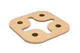 Epicurean 8 by 8-Inch Star Trivet, Natural with Brown Button Feet