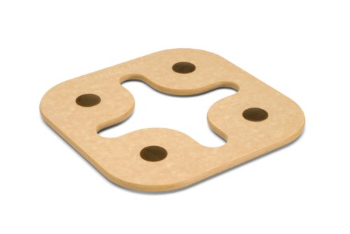 Epicurean 8 by 8-Inch Star Trivet, Natural with Brown Button Feet