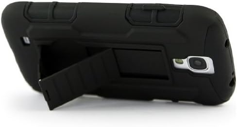 Cell Xcessories CellJoy Samsung Galaxy S4 SIV Case Protective [Future Armor] Ultra Fit Dual Protection Cover with Belt Clip Holster for Galaxy S4 SIV [Retail Packaged] (Stealth Black) + CellJoy Premium HD ULTRA CLEAR Screen Protector Guard