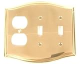 Double Switch/Duplex Plate Brass