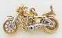 14kt Yellow Gold Two-Tone Motorcycle Charm with Moveable Wheels - XAC99