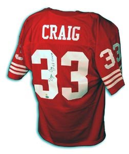 Roger Craig Signed San Francisco 49ers Throwback Red Jersey