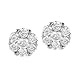 14K White Gold Diamond Cluster Earrings - 2.00 Ct.