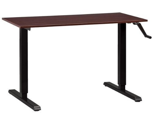 Adjustable Height Desk or Table - Black Base with Small Top - Sit to Stand-Up Computer Workstation - Modern Standing Desk (Espresso (Wood Grain Finish)) On Sale