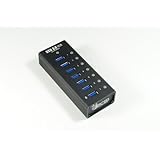 Juiced Systems Aluminum USB 3.0 7 Port USB HUB - 12V 3A AC Adapter Included