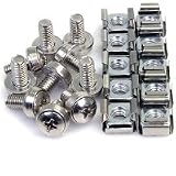 StarTech.com 50 Pkg M6 Mounting Screws and Cage Nuts for Server Rack Cabinet CABSCREWM6