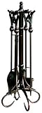 Review UniFlame  / 5 Pc Venetian Bronze Fireset W/ Heavy Crook Handles