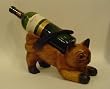 Rascal the Kitty Hand Carved Wooden Bottle/Wine Holder