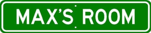 MAX ROOM SIGN - Personalized Gift Boy or Girl, Aluminum