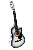 38 White Cutaway Acoustic Guitar With Carrying Bag And Acessories