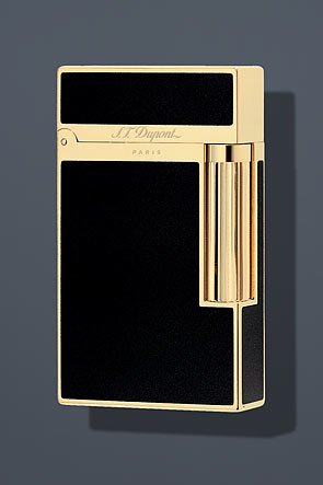 S.T. Dupont Ligne 2 Lacquer Lighter - Black/Gold 16884