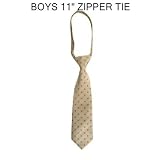 Boys Gold & Black Boxes 11 Pretied Zipper Tie