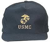USMC Globe & Anchor Embroidered Cap, Black