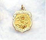 St. Michael Patron Saint of Policemen 14kt Gold Medal