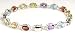 14k Multi Gemstone Bezel Bracelet in White Gold