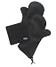 Kitchen Grips Extra-Long Oven Mitt Pair with Table Trivet, Charcoal Black
