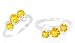 Jewelry : Round Cut Citrine Three-Stone Ring Sterling Silver