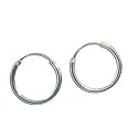 Silver Plain Hoop Earrings