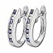 14Kt White Gold Sapphire and Diamond Earrings