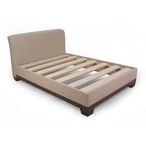 Bella Terra Bed Frame - Natural Finish, Hemp Fabric, King by Bean Products