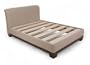 Bella Terra Bed Frame - Walnut Finish, Herringbone Fabric, Queen