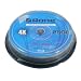 AONE Blu-Ray 25Gb 4x BD-R Blank Discs - White Inkjet Printable (10 Pack)