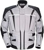 TOURMASTER/CORTECH TRANSITION 2 MOTORCYCLE JACKET WOMEN SILVER SIZE:LRG
