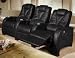 V-Chip Leather Home Theater Cinema Seating - 3 Seat