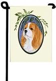 Cavalier Spaniel - Blenheim - Garden Flag By Suzanne Staines