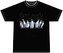 Penguins at Night T-shirt, 5XL, Red