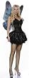 Sexy 3 Piece Gothic Pixie Costume WITH Petticoat (Or without) - WINGS included!