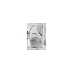 New - White Diamonds Flower Girl Basket by WMU