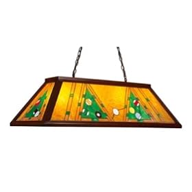 Amber Tiffany Game Room Billiard Pendant 44 L" Landmark Lighting 70062-4