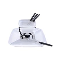 Swissmar Temptation 8 Piece Chocolate Fondue Set, White