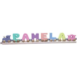 6 Letter Pastel Name and Track to Fit by