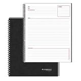 MEA06132 - Meeting Notebook,Perforated,College Ruled,11x8-1/2,Black