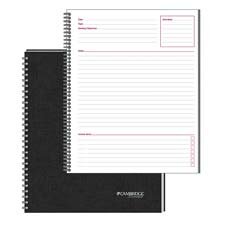 MEA06132 Meeting Notebook,Perforated,College Ruled,11x8-1 2,Black by Mead
