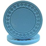 Set of 100 Super Diamond Poker Chips (STAMPABLE) - LIGHT BLUE