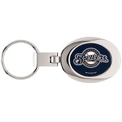 Milwaukee Brewers Domed Metal Keychain