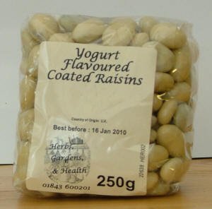 Herbs,Garden&Health Yoghurt Flavoured Coated Raisins 250g Herbs,Garden&Health Yoghurt Flavoured Coated Raisins 250g picture
