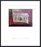 Art Poster Metal Framed Print - Circus Elefanten - Artist: Rolf Knie- Poster Size: 23 X 19
