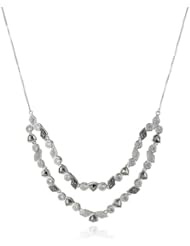 Judith Jack "Frosted Glaze" Sterling Silver Cubic-Zirconia Crystal 2 Row Frontal Necklace, 18"
