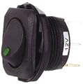 Hella On/Off Flush Mount Rocker Green LED Switch