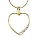 Journey Diamond Jewelry! 14k Yellow-gold 1/5CTTW Polished Heart Pendant-necklace