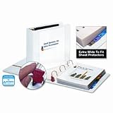 Cardinal 13330 Clearvue easyopen extra wide clearvue slant-d binders, 3 capacity, white